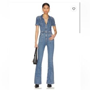 FP Movement by Free People Blue Denim Jumpsuit
